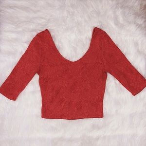 Coral crop top